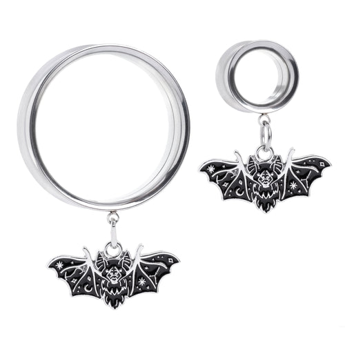 Vampire Bat Double Flared Tunnel Dangle / Plug / Gauge