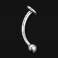 Vertical Labret, Silver, Flat Disk, Internally Threaded, Titanium