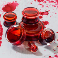 Blood Globe Plug / Gauge - Double Flare Acrylic Ear Plugs / Gauges in 6mm (2g) - 30mm (1.18")