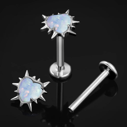 Titan-Labret-Ohrstecker mit Innengewinde, Stärke 1,2 mm, in Roségold mit Kegel