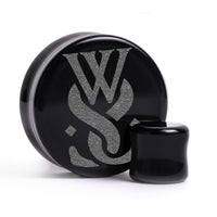 WSS Emblem Plug / Calibre - Verre noir | Double flare à face plate