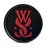 WSS Emblème Plug / Jauge - Incrustation noire et rouge en bois d’ébène | Double évasement convexe