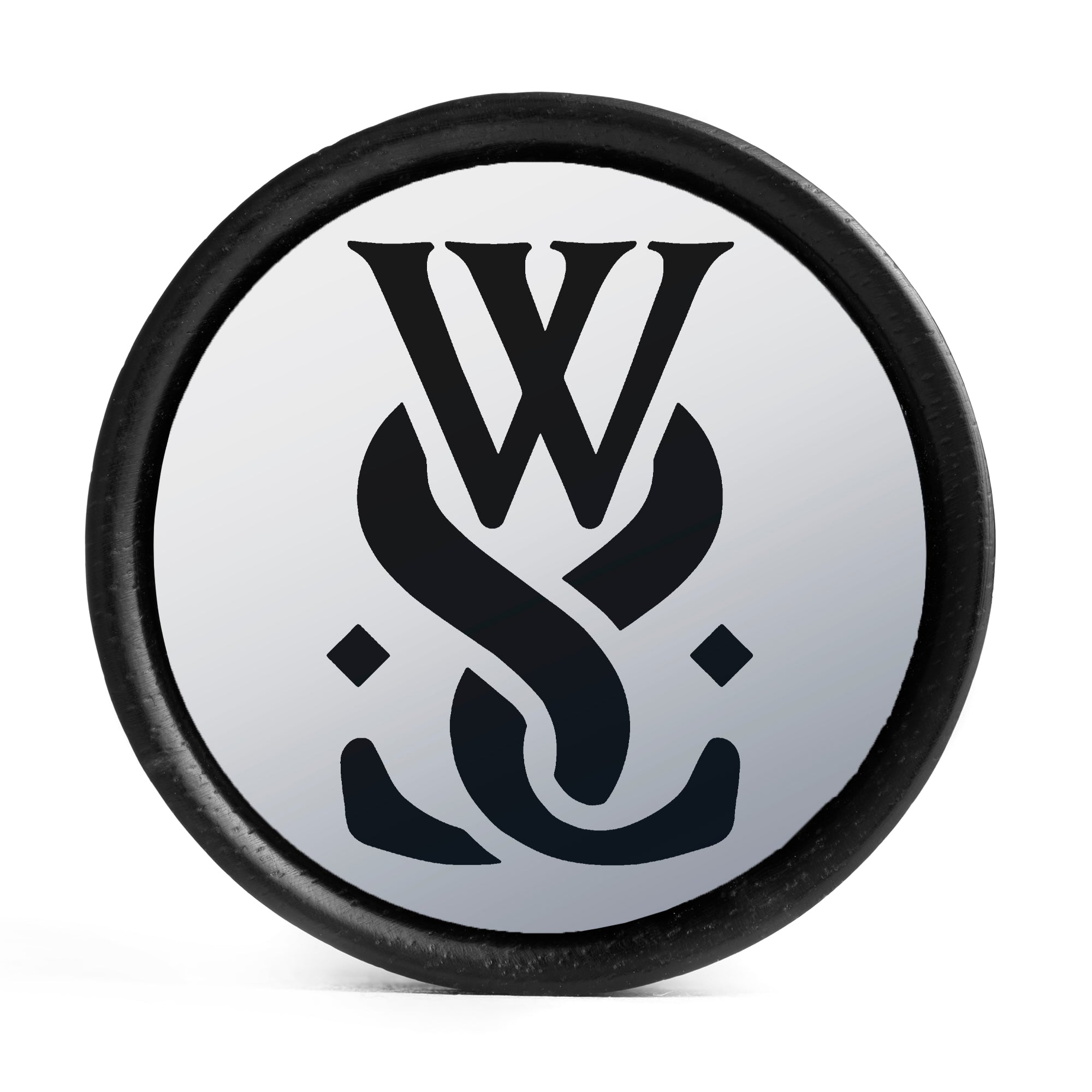 WSS Emblem Plug / Gauge - Weiß & Schwarz Inlay Ebenholz | Konvexer Double Flare