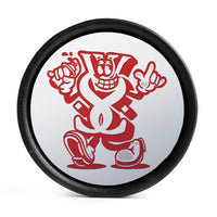 WSS Plug mascotte / calibre - bois d’ébène incrusté blanc et rouge | double évasement convexe