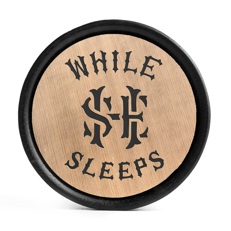 WSS Monogram Plug / Calibre - Bois d’ébène avec incrustation or brossé et noir | Double flare convexe