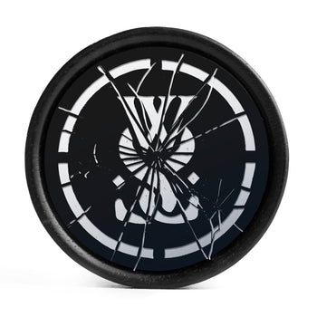 WSS Emblem Plug / Gauge - Schwarzes Glas | Flachgesichtige Doppelflare