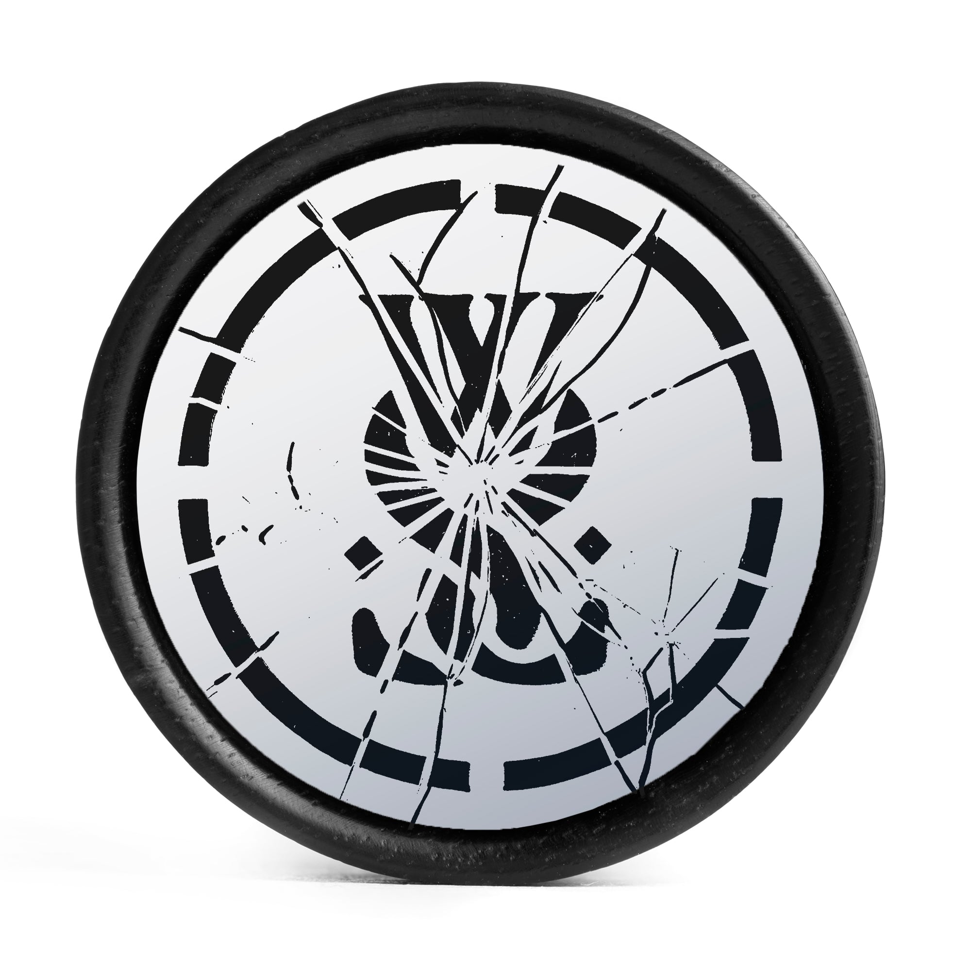 Linienmandala Zierstattoo Plug / gauge - Teakholz | Konvexe Doppelaufgeweitet