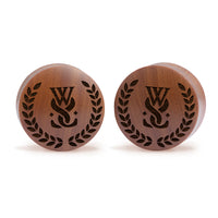 WSS Plug / Jauge Couronne - Bois de Saba | Double Flare convexe