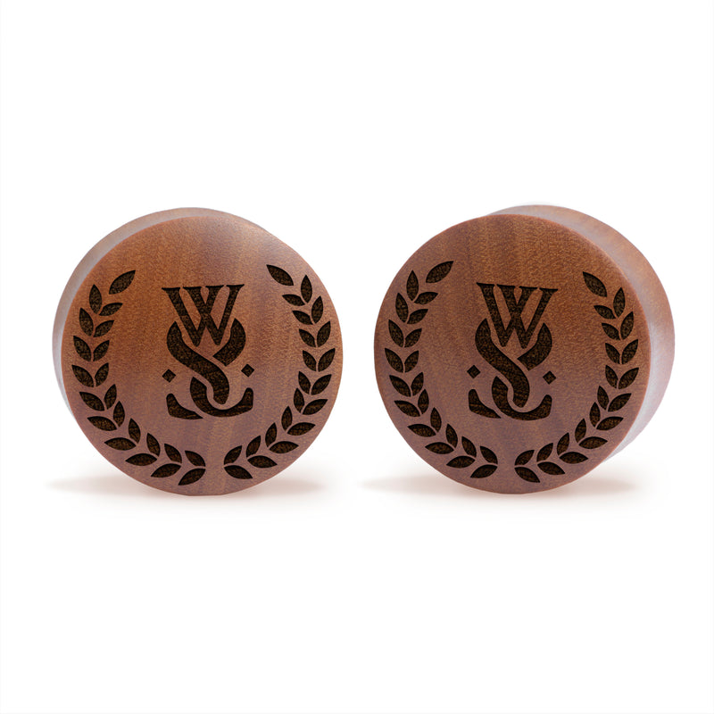 WSS Plug / Jauge Couronne - Bois de Saba | Double Flare convexe