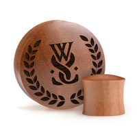 WSS Plug / Jauge Couronne - Bois de Saba | Double Flare convexe