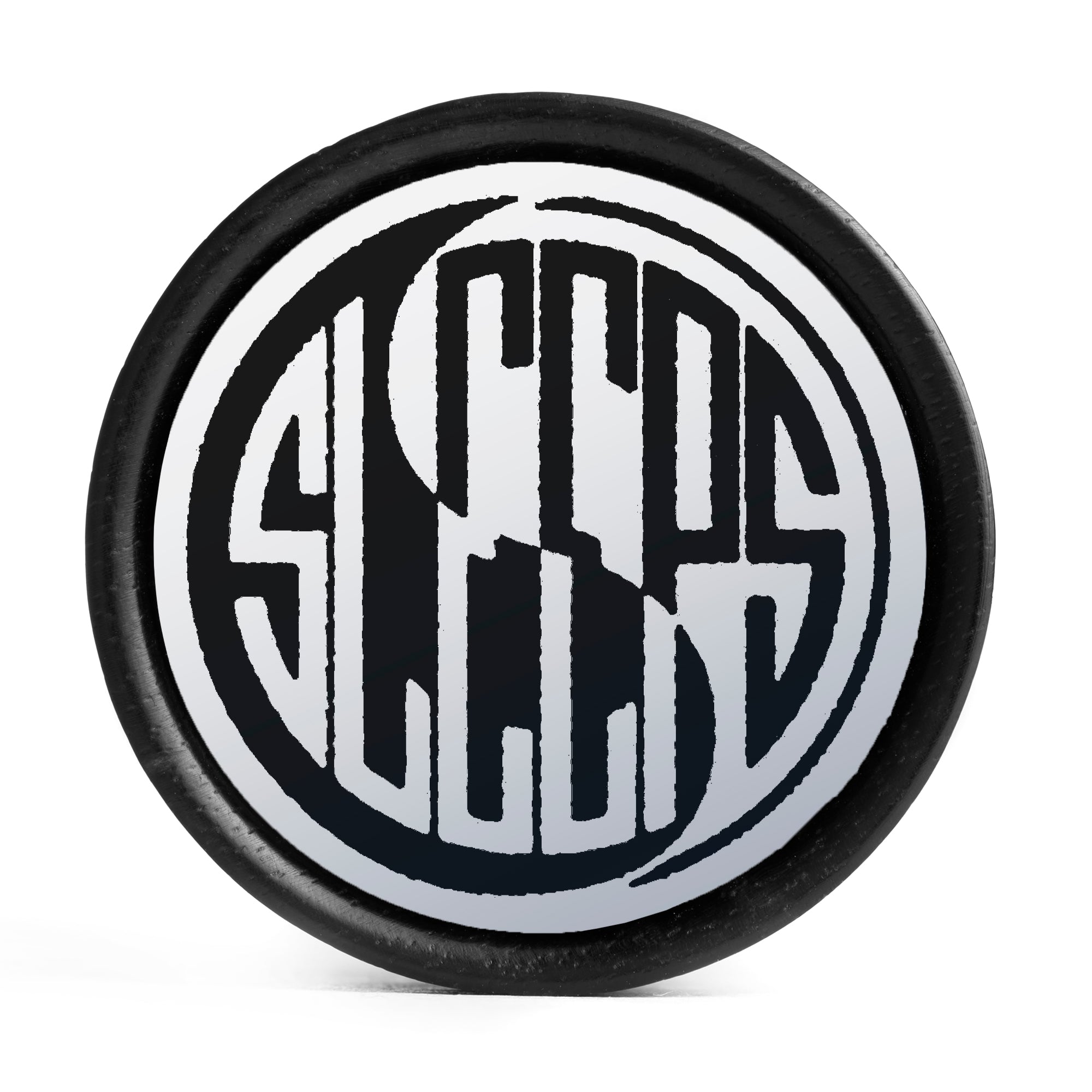 Linienmandala Zierstattoo Plug / gauge - Teakholz | Konvexe Doppelaufgeweitet