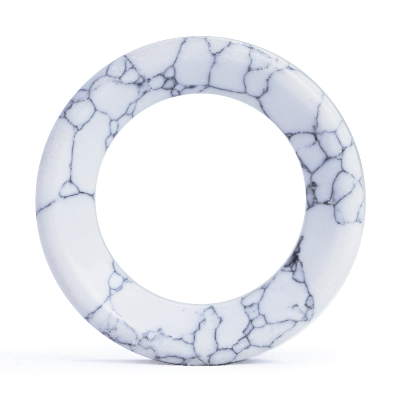 Tunnel en pierre de howlite blanche