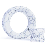 Tunnel en pierre de howlite blanche