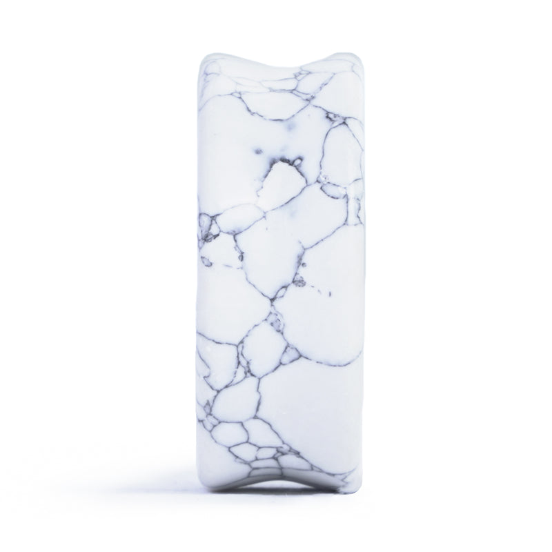 Tunnel en pierre de howlite blanche