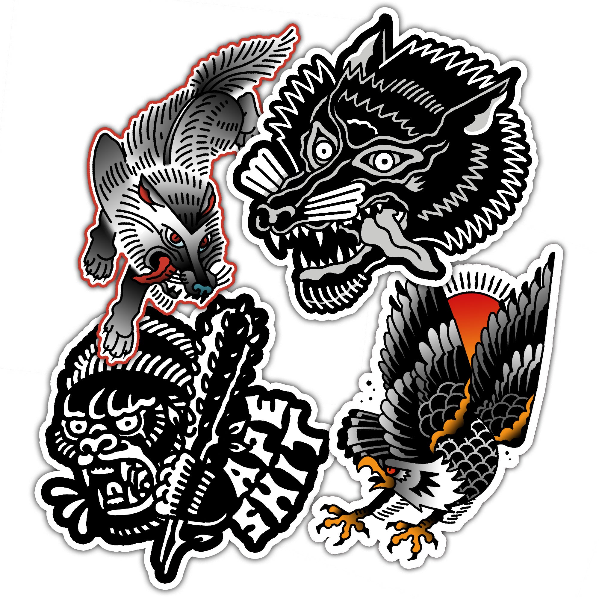 Wild Animals Vinyl Sticker Pack