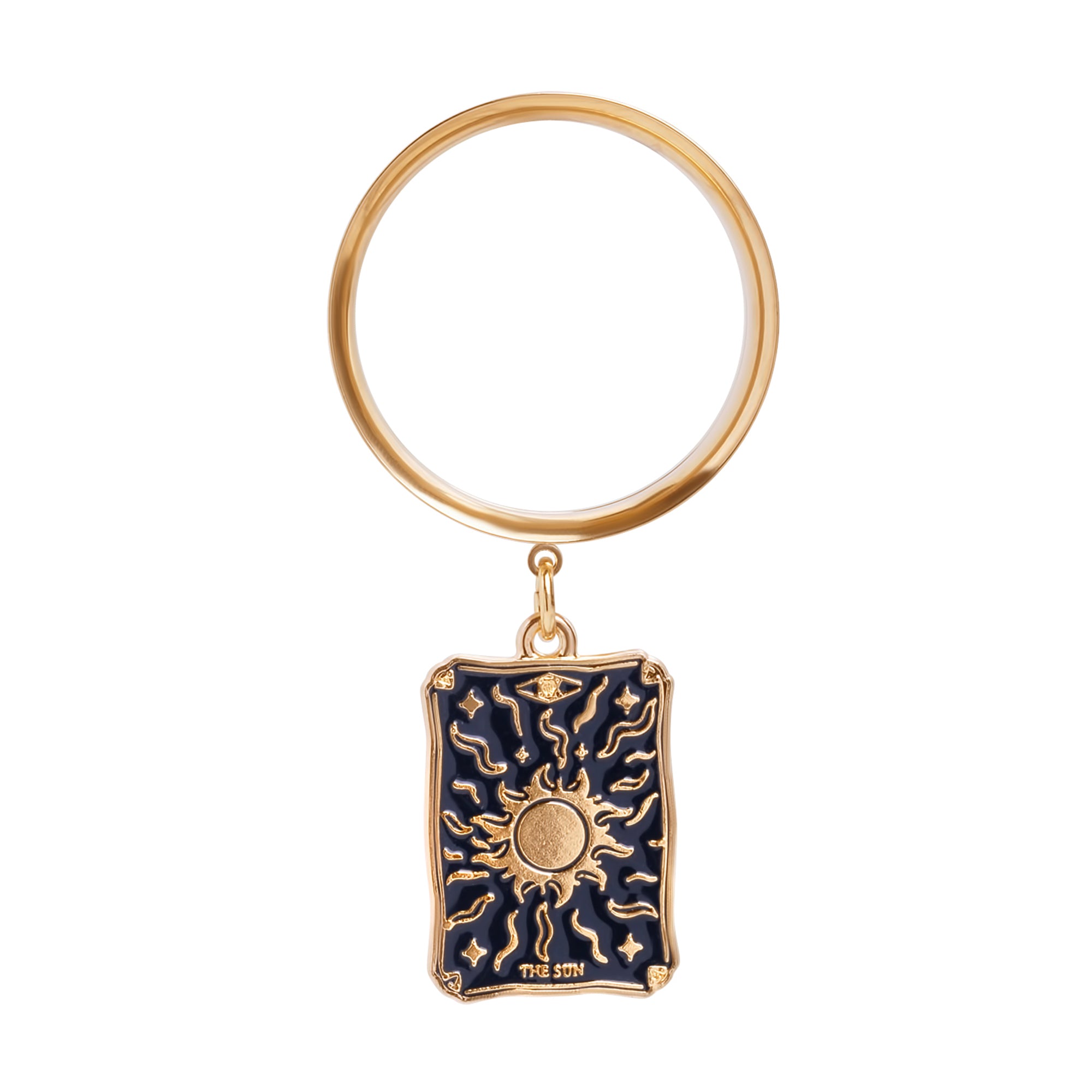 Crystal Moon Plug / Gauge - Gold Inlay Ebony Wood | Convex Double Flare