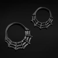 Septum clicker, noir, toile d’araignée, titane ASTM F136