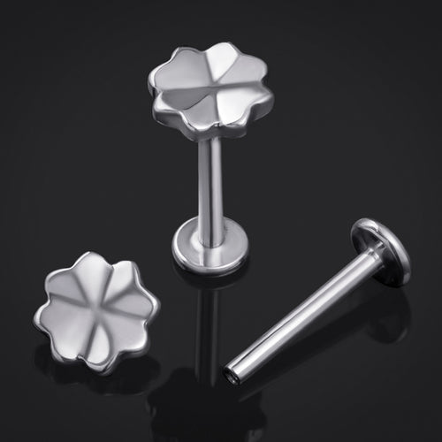 Titan-Labret-Ohrstecker mit Innengewinde, Stärke 1,2 mm, in Roségold mit Kegel