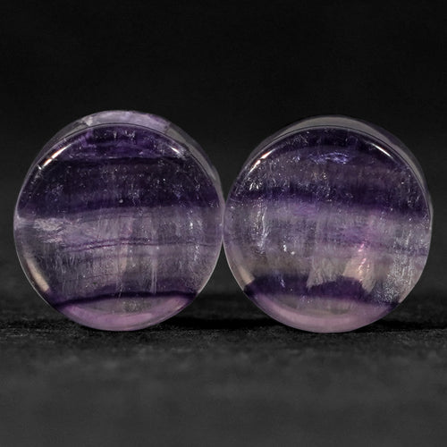 14 mm (9/16 ") Paar Regenbogenfluorit Plug / Gauge - (einzigartig)