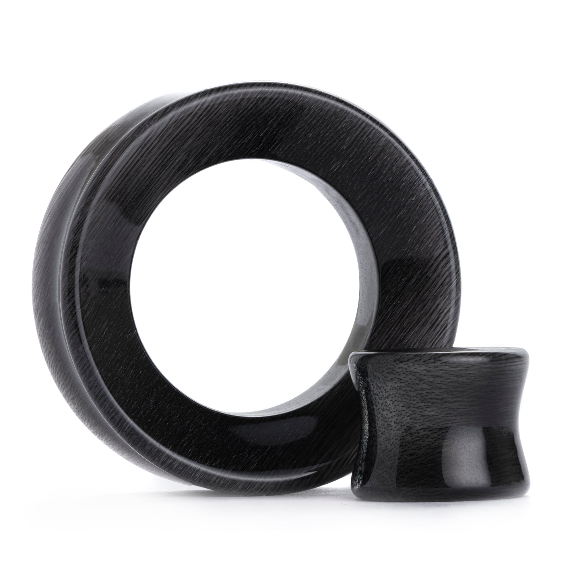 Black Cats Eye Glass Ear Tunnel