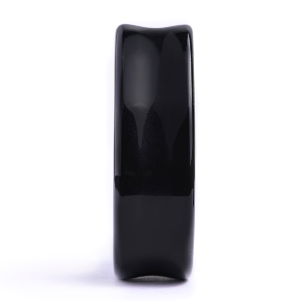 Schwarzer Tropfenförmiger Glas Plug / Dehnung