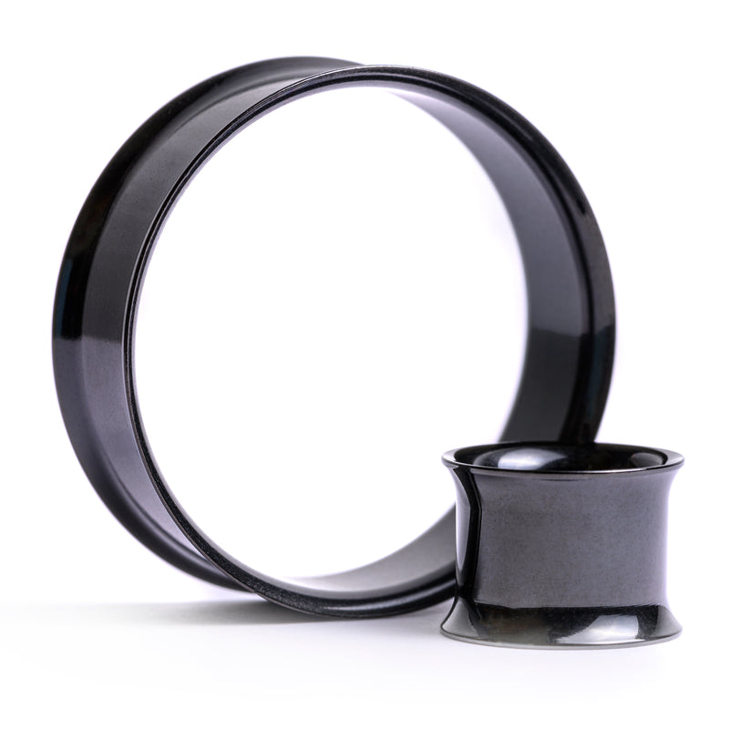 Black Stainless Steel Double Flared Tunnel
