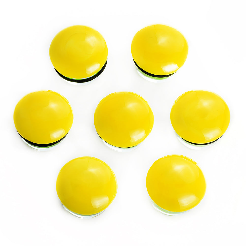 Klar & Gelb Single Flare Glas Plug / Gauge
