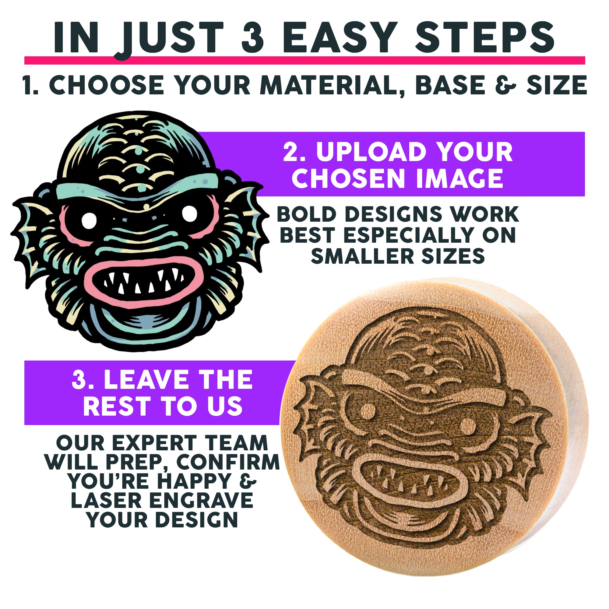Make Your Own Plug / Gauge - Crocodile Wood | Convex Double Flare