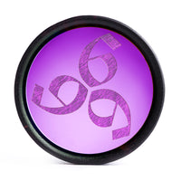 Plug / Gauge 666 - Bois d'ébène incrustation violet | Convexe double évasé