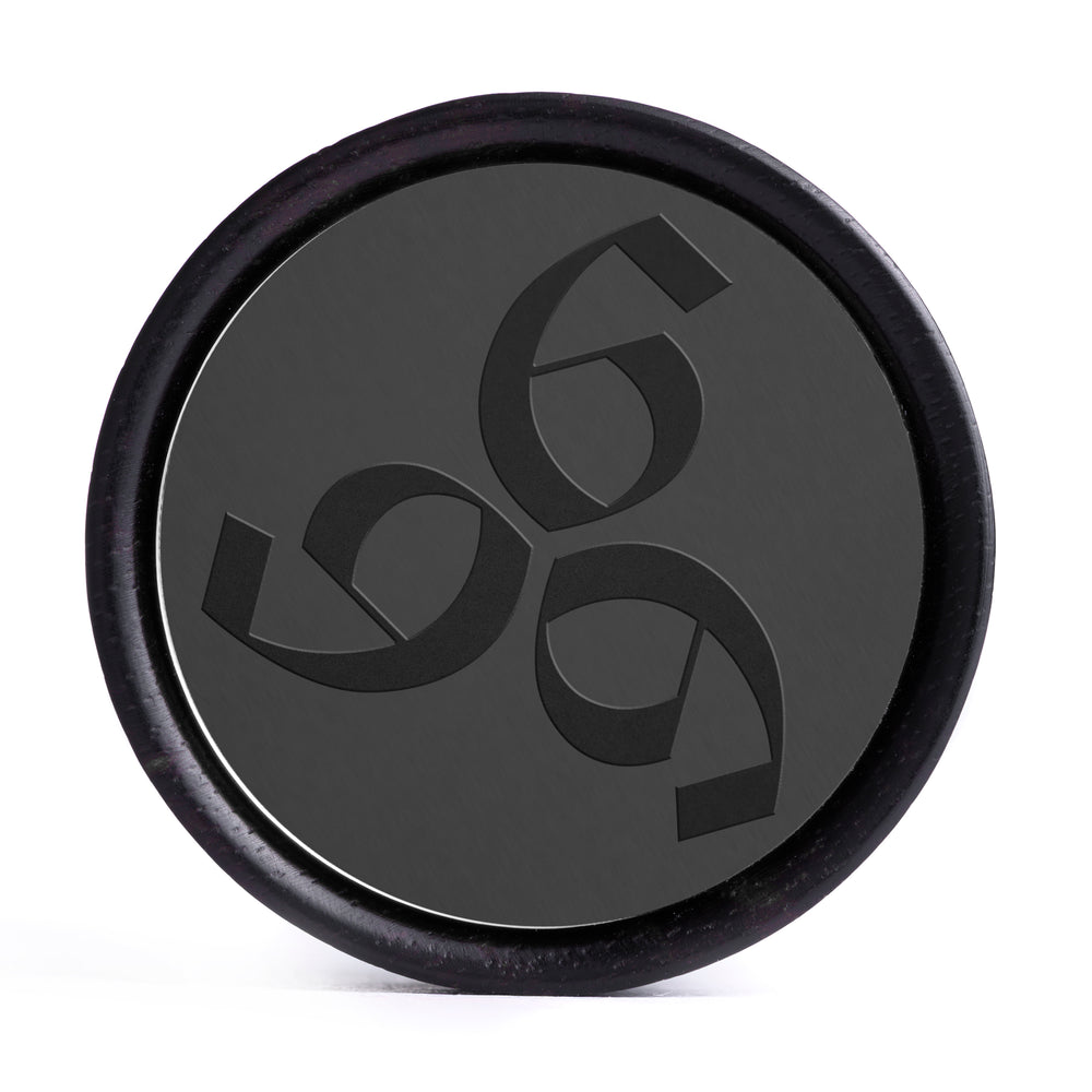 666 Plug / Gauge - Black Inlay Ebony Wood | Convex Double Flare - Lasered To Order In House At Custom Plugs HQ