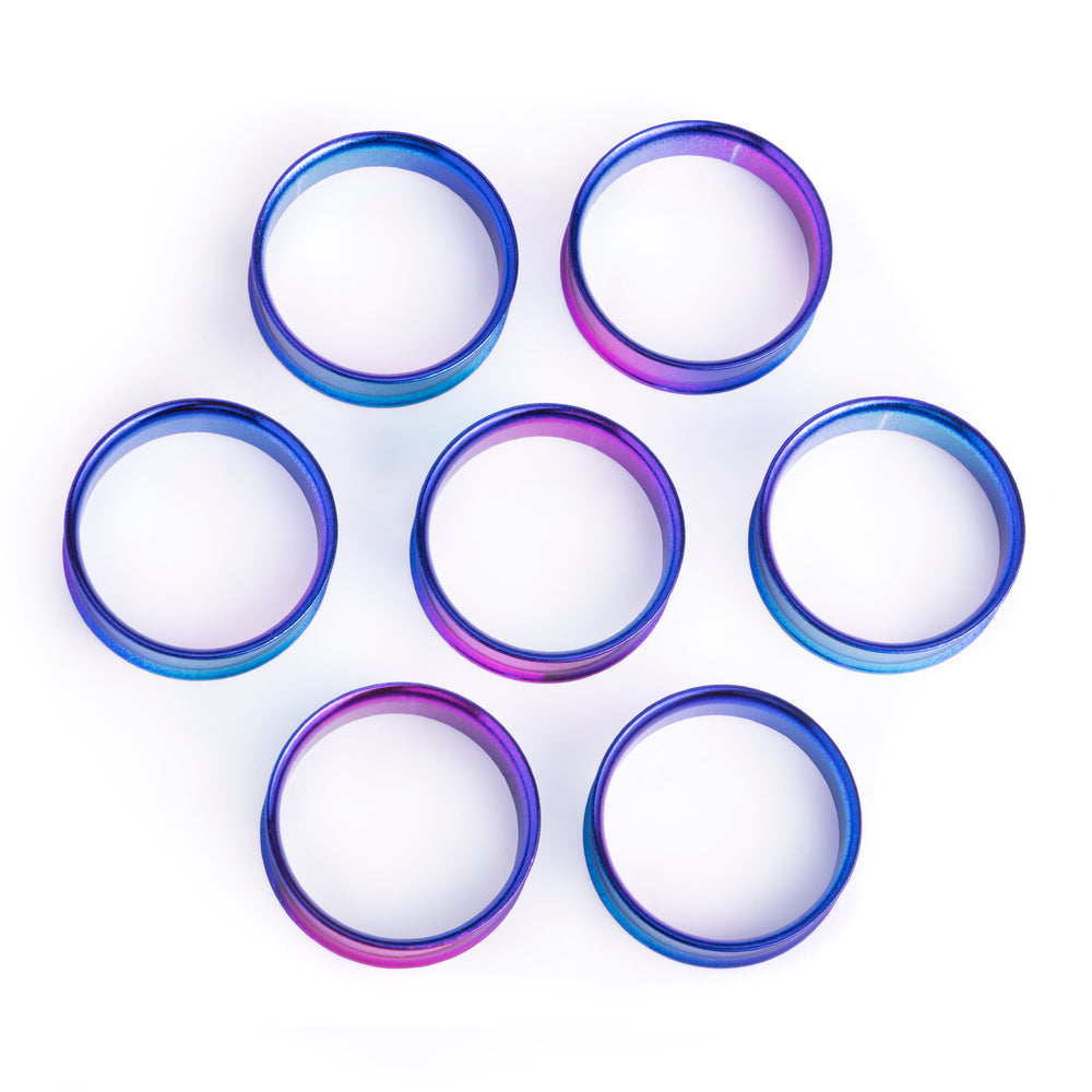 Anodised Purple Acrylic Double Flared Tunnel / Plug / Gauge - Get the look of Anodised Metal Plugs with these Acrylic Tunnels in 6mm (2g) - 32mm (1 1/4") Gauge Sizes
