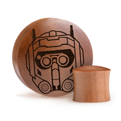 Tech Bad Batch Helmet Plug / Gauge - Saba Wood | Convex Double Flare