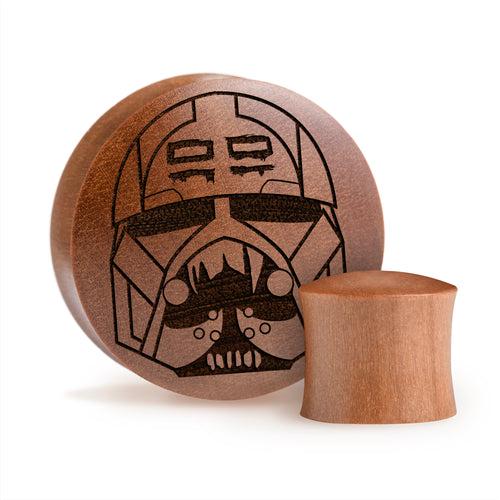 Wrecker Bad Batch Helm Plug / gauge - Saba Wood | Konvexe Doppelaufgeweitet