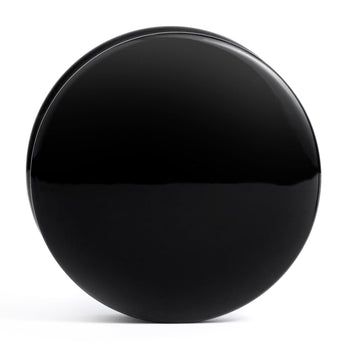 Girl wearing cute Black Screwback Stainless Steel Tunnel