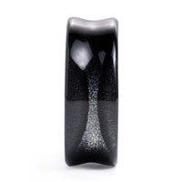 Plug / Gauge en verre œil-de-chat noir