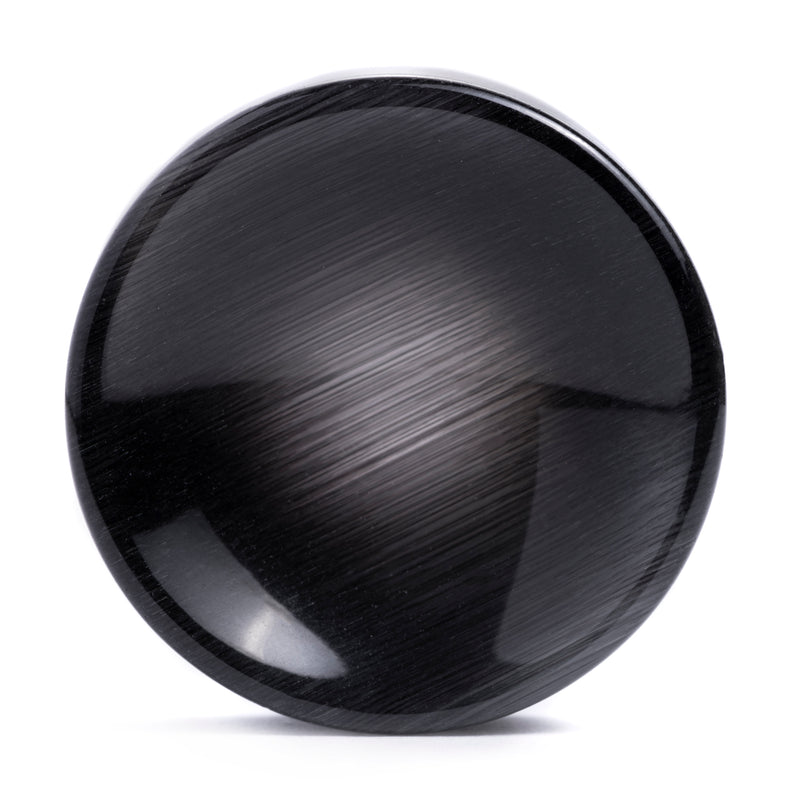 Plug / Gauge en verre œil-de-chat noir