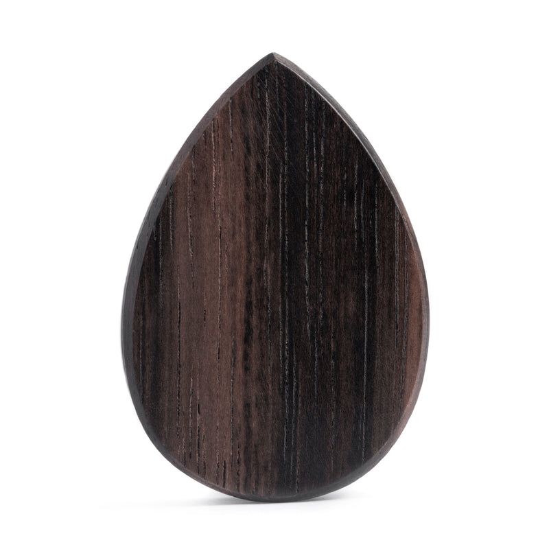 Black Ebony Teardrop Wood Ear Plug / Gauge