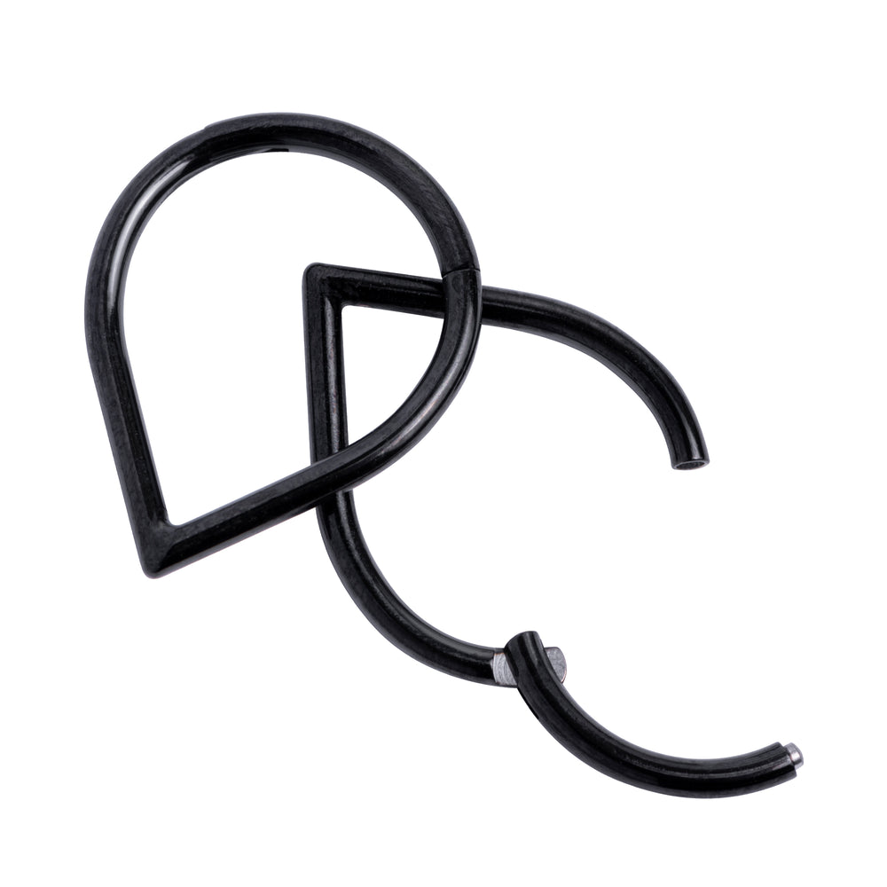 Titanscharnern Tränenring 1,2 -mm -gauge in Schwarz