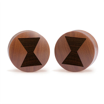 Starburst Mandala Ornamental Tattoo Plug / Gauge - Crocodile Wood | Convex Double Flare