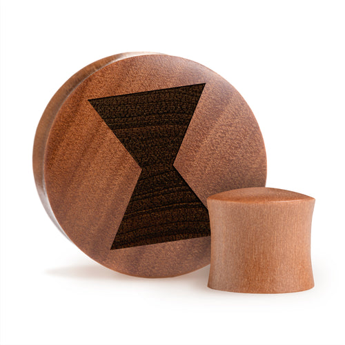 Black Widow Plug / Gauge - Saba Wood | Convex Double Flare