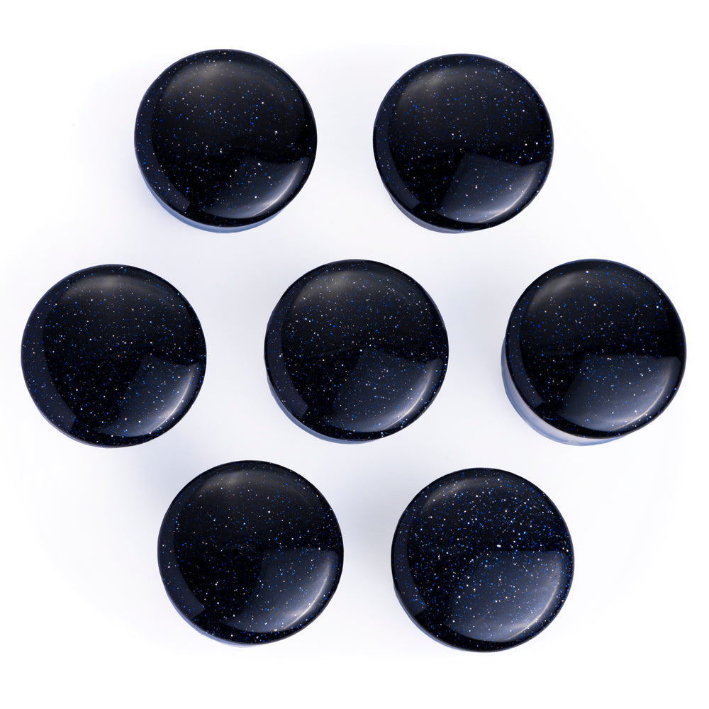 Blauer Goldfluss Single Flare Stone Plug / Gauge
