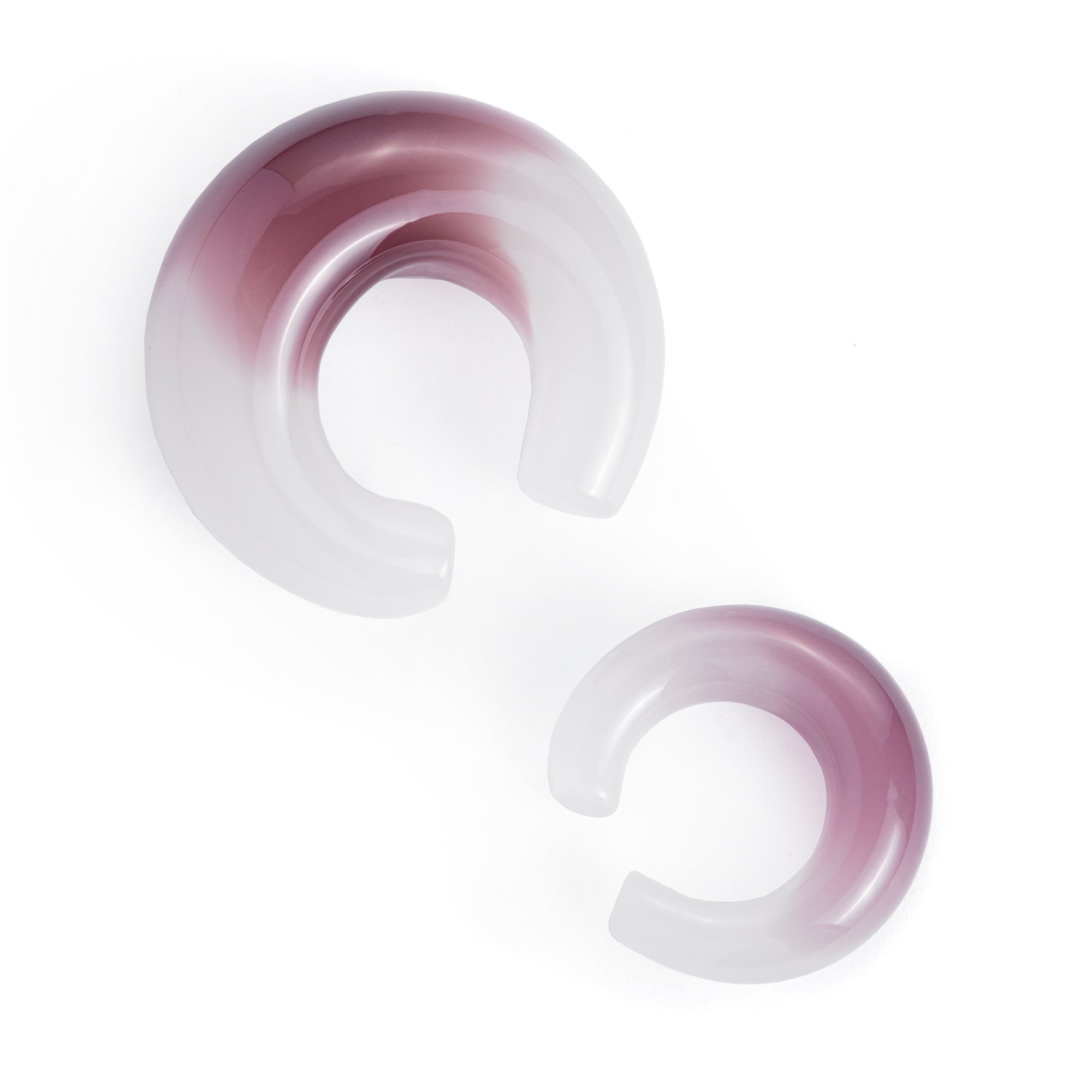 Burgundy Glass Pincher Plug / Gauge