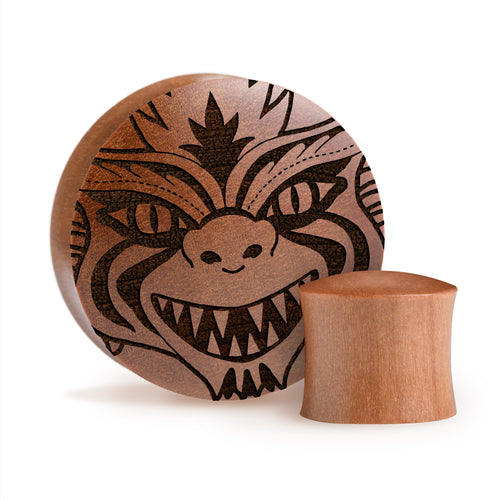 Stripe Gremlins Plug / Gauge - Saba Wood | Convex Double Flare