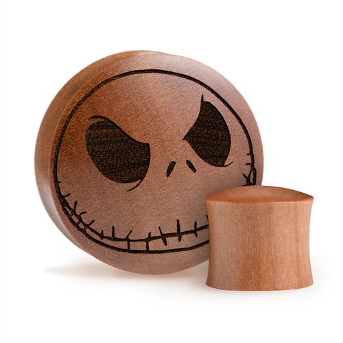 Jack Skellington Plug / Gauge - Saba Wood | Konvexe Doppelaufgeweitet