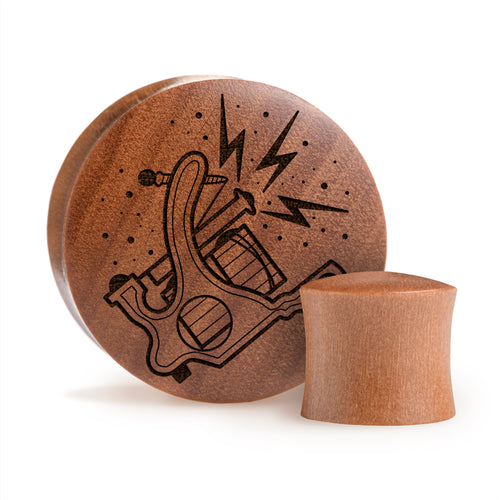 Spulen -Tattoo -Maschine Plug / Gauge - Saba Wood | Konvexe Doppelaufgeweitet
