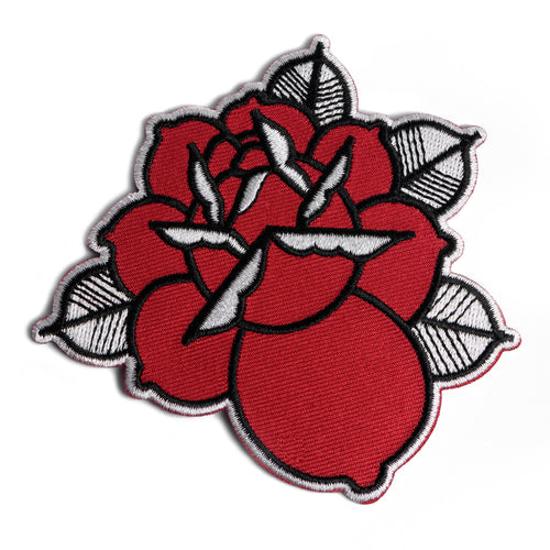 Gothic Red Rose Patch