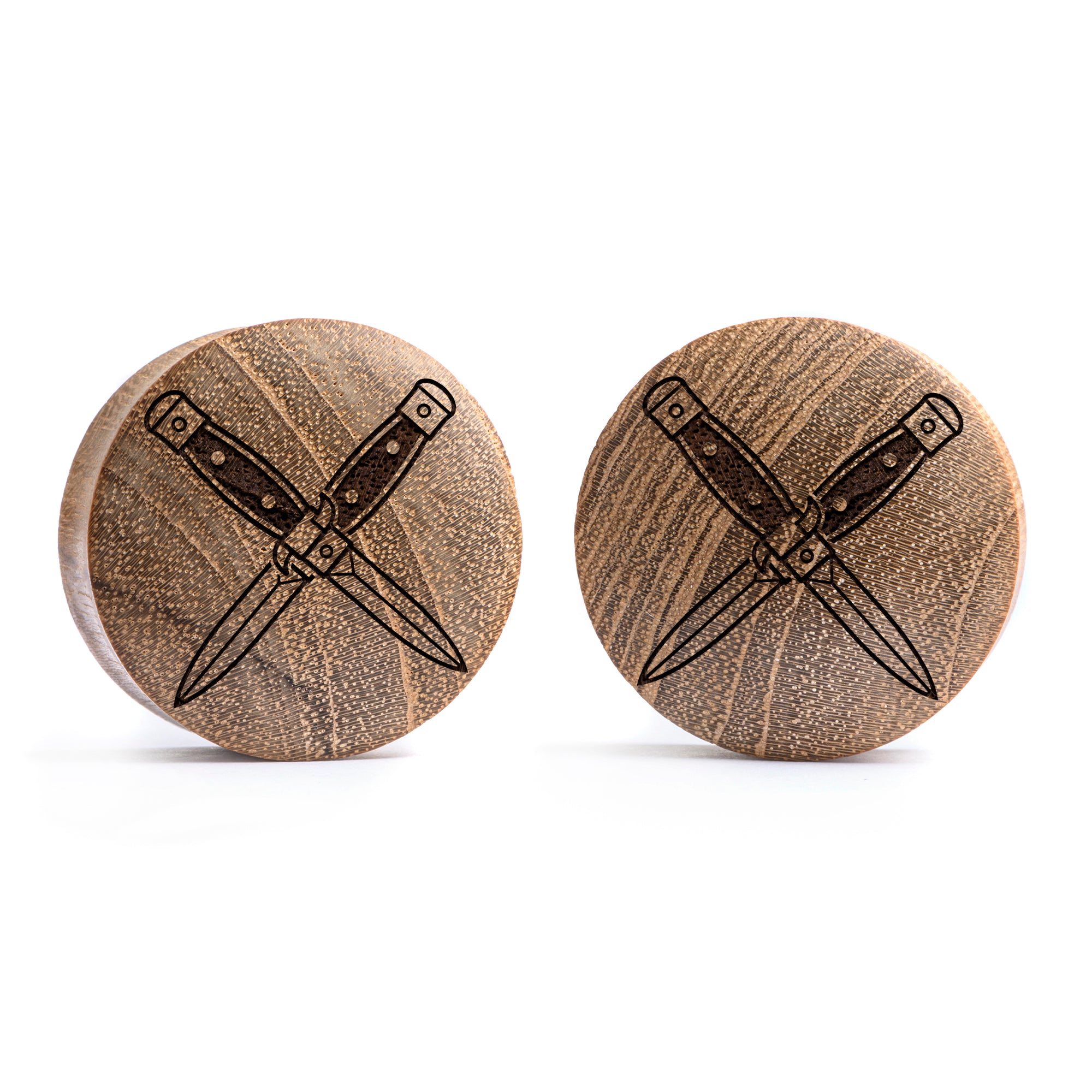 Starburst Mandala Zierstattoo Plug / Gauge - Krokodilholz | Konvexe Doppelaufgeweitet