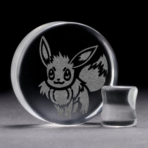 Eevee Plug / Gauge - Clear Glass | Flat Faced Double Flare
