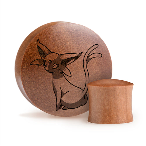 Espeon Plug / Gauge - Saba Wood | Convex Double Flare