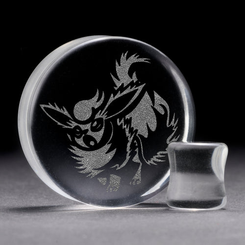 Flareon Plug / Gauge - Clear Glass | Flat Faced Double Flare
